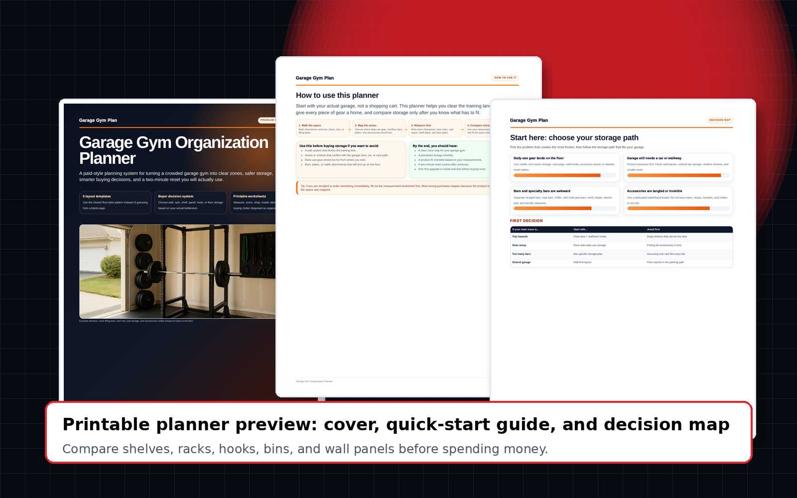Garage gym planner preview